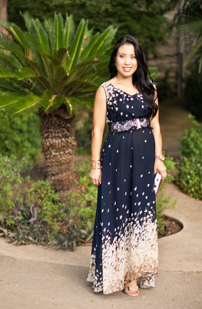 Navy Chiffon Maxi