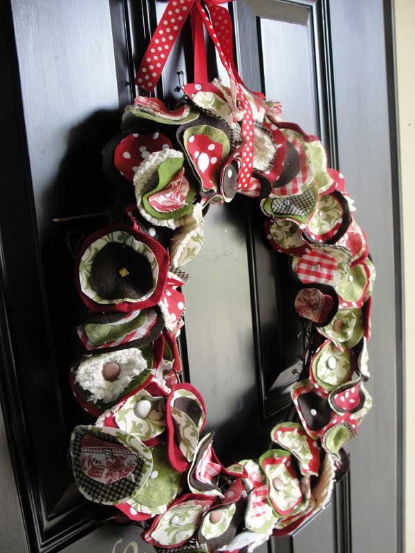 Scrap-fabric-wreath