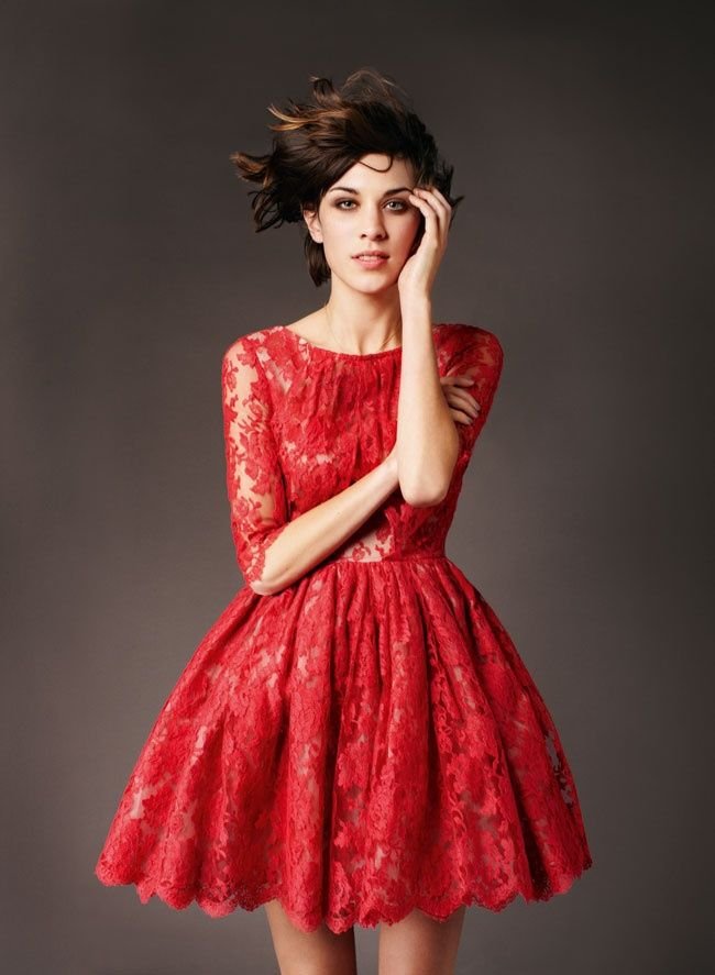 red Lace dress
