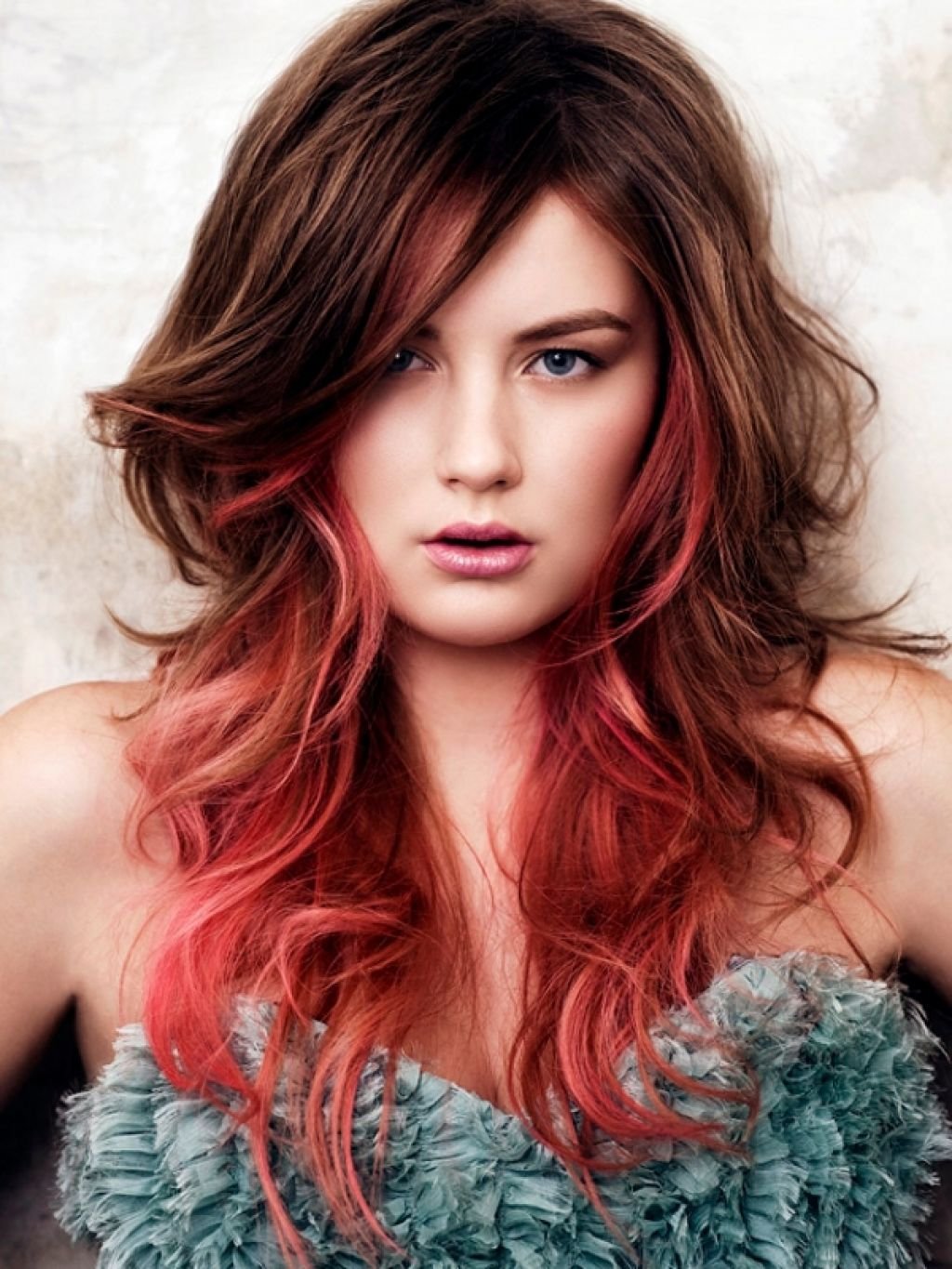red ombre hairstyles for girls