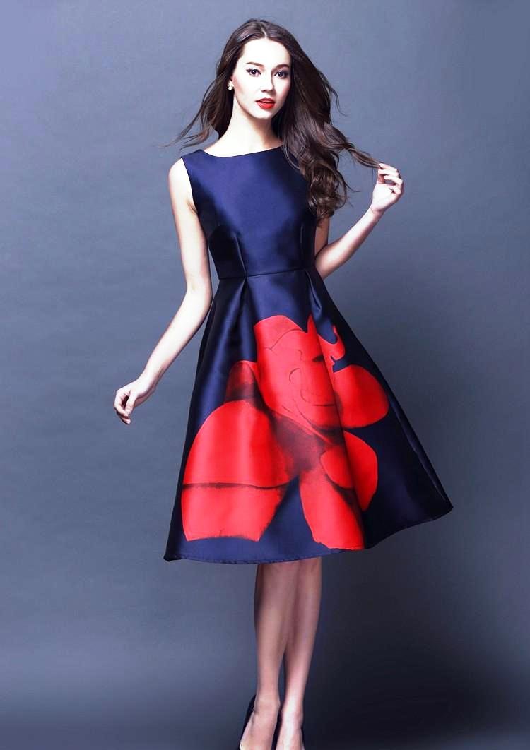 9-contrast color dress