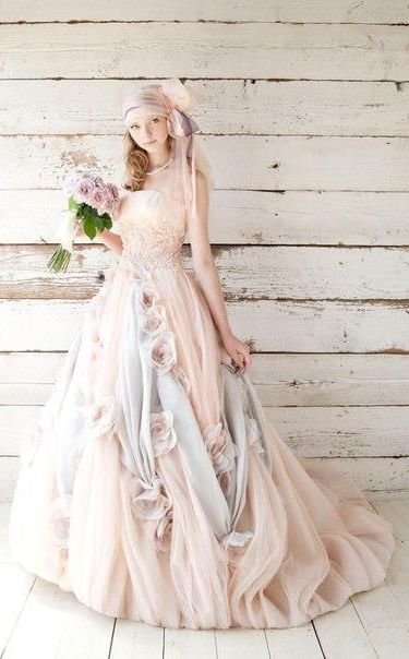 Beautiful Pastel Wedding Gowns (11)