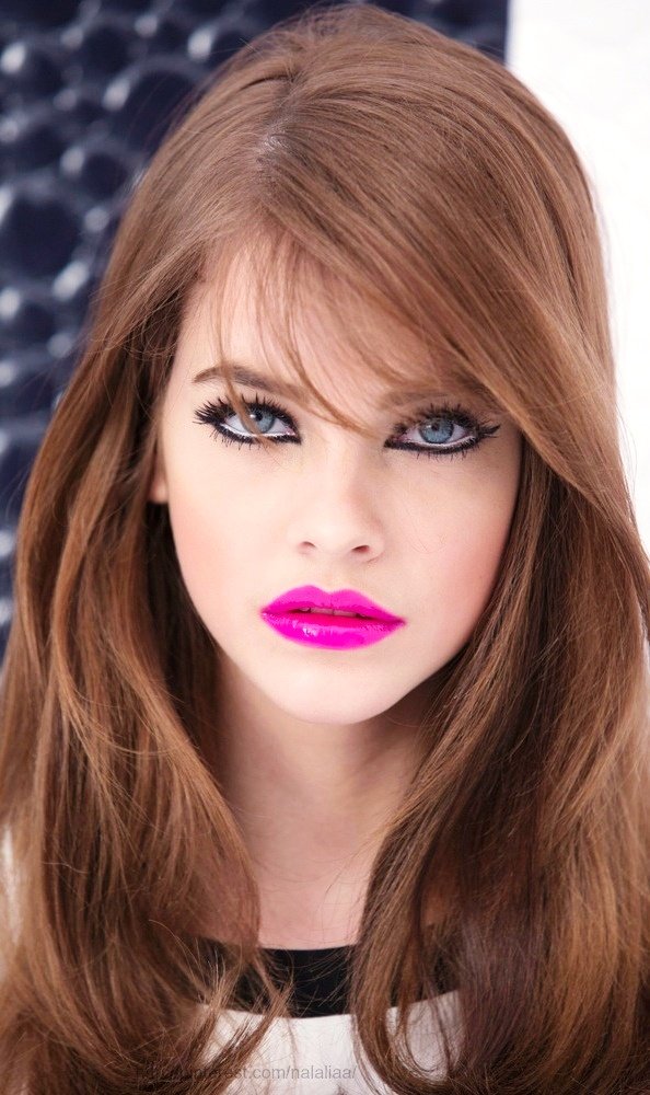 8-Glamorous pink lipstick makeup ideas