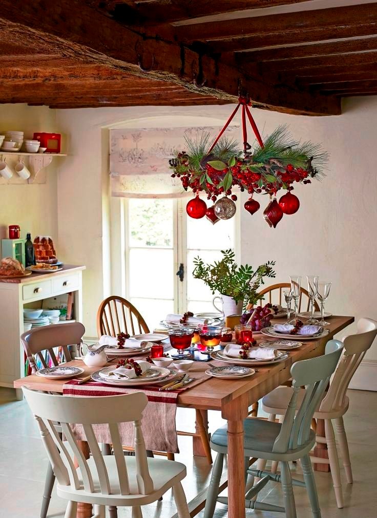dinning-table-christmas-chandelier-ideas