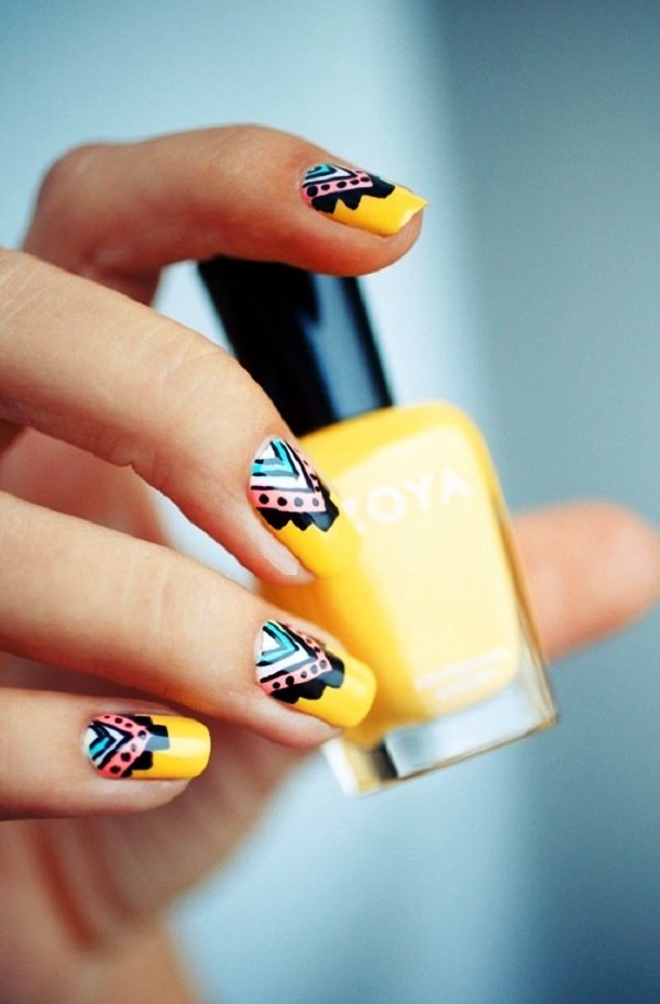 yellow-nail-art