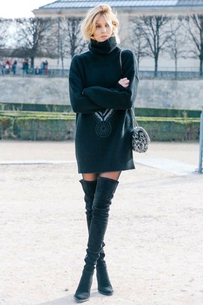 black-sweater-dress-women