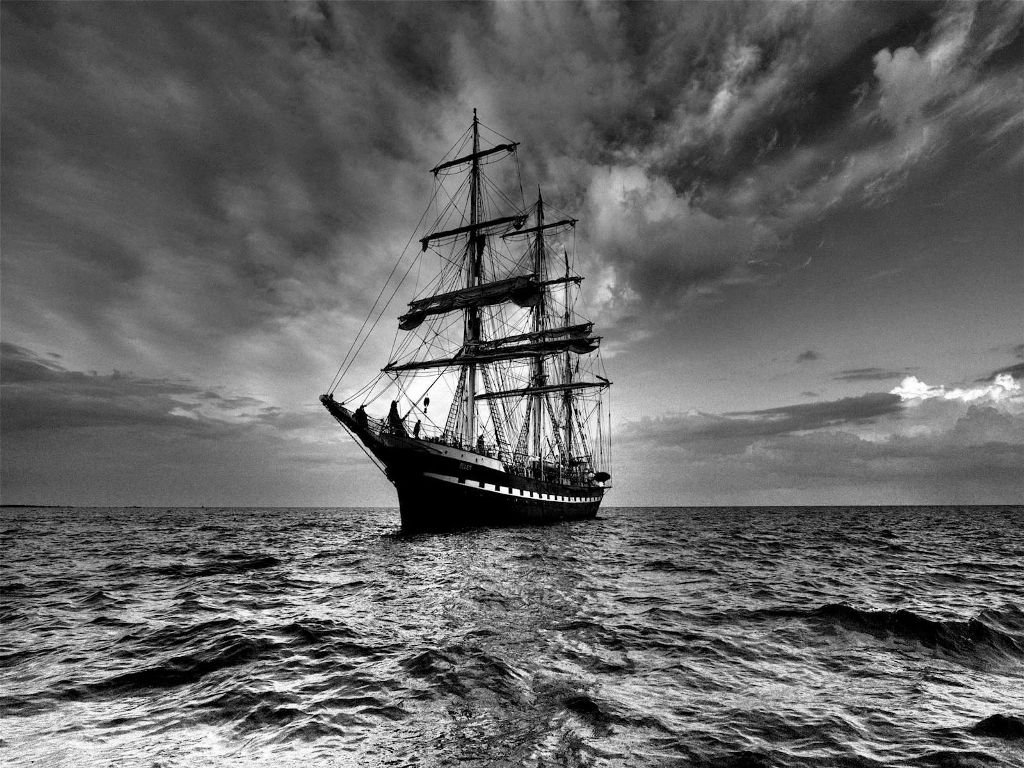 ship-black-and-white-photography