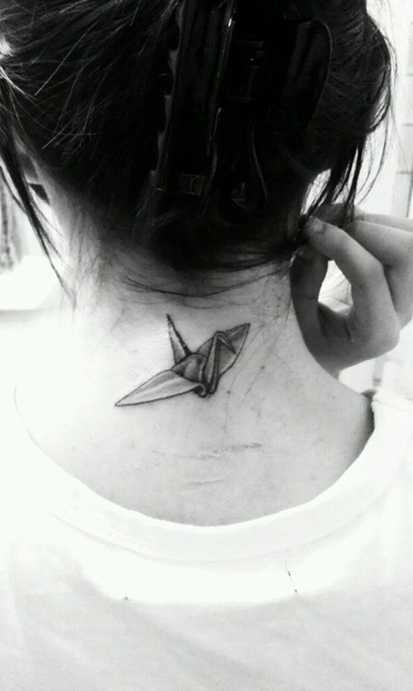 Origami bird tattoos