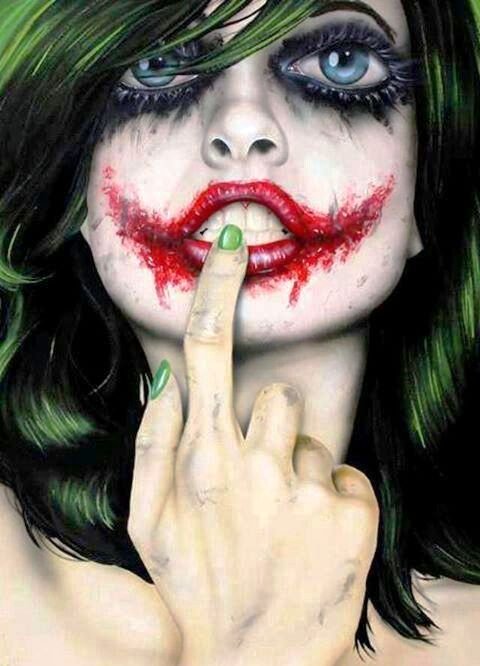 Comic Harley Quinn Halloween Makeup