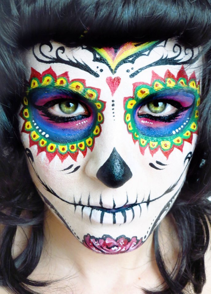 Halloween Makeup Ghost Sugar Skull
