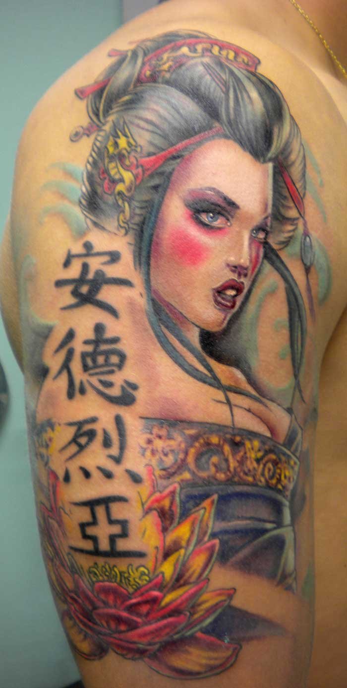Japanese Geisha Tattoos Ideas inspiredluv (12)