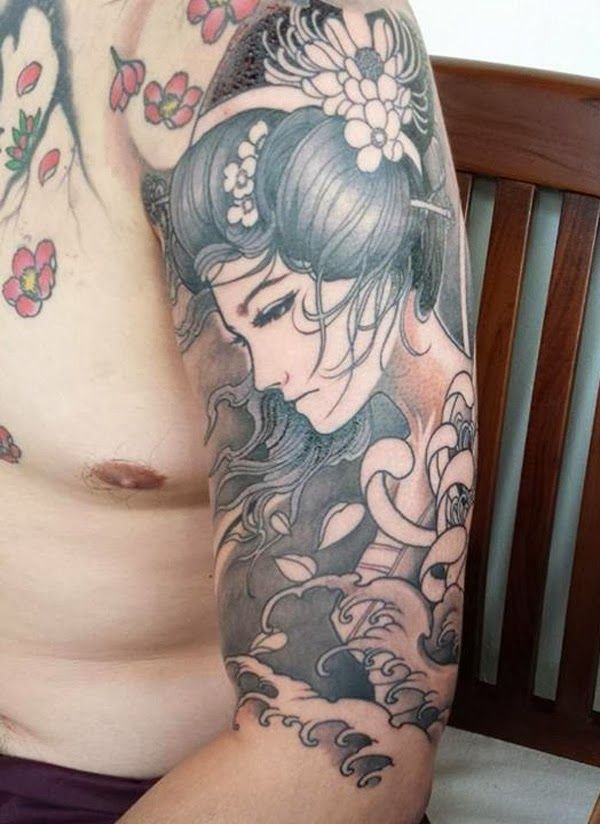 Japanese Geisha Tattoos Ideas inspiredluv (13)