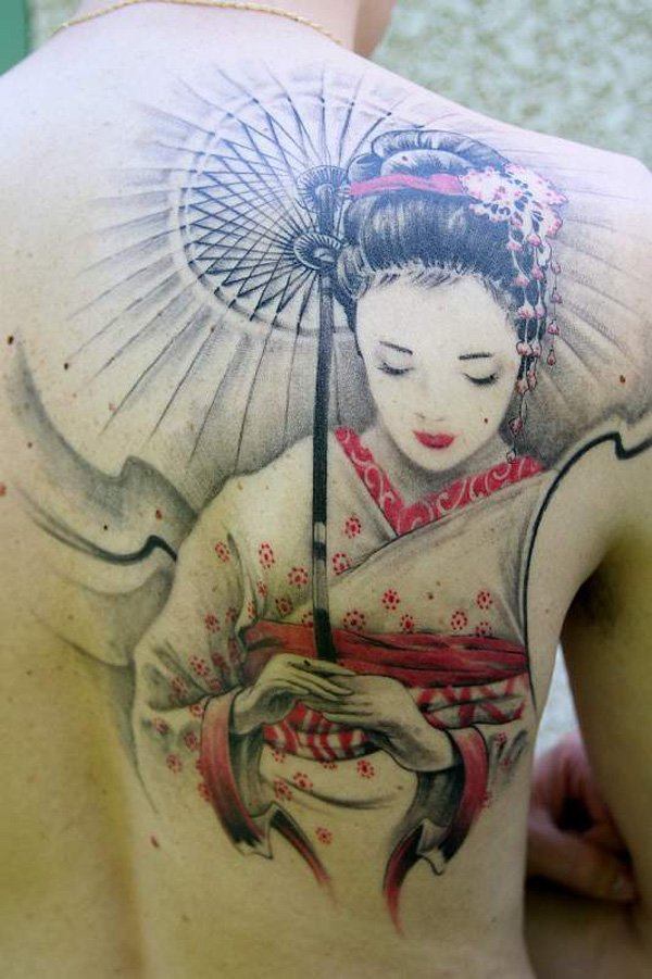 Japanese Geisha Tattoos Ideas inspiredluv (26)