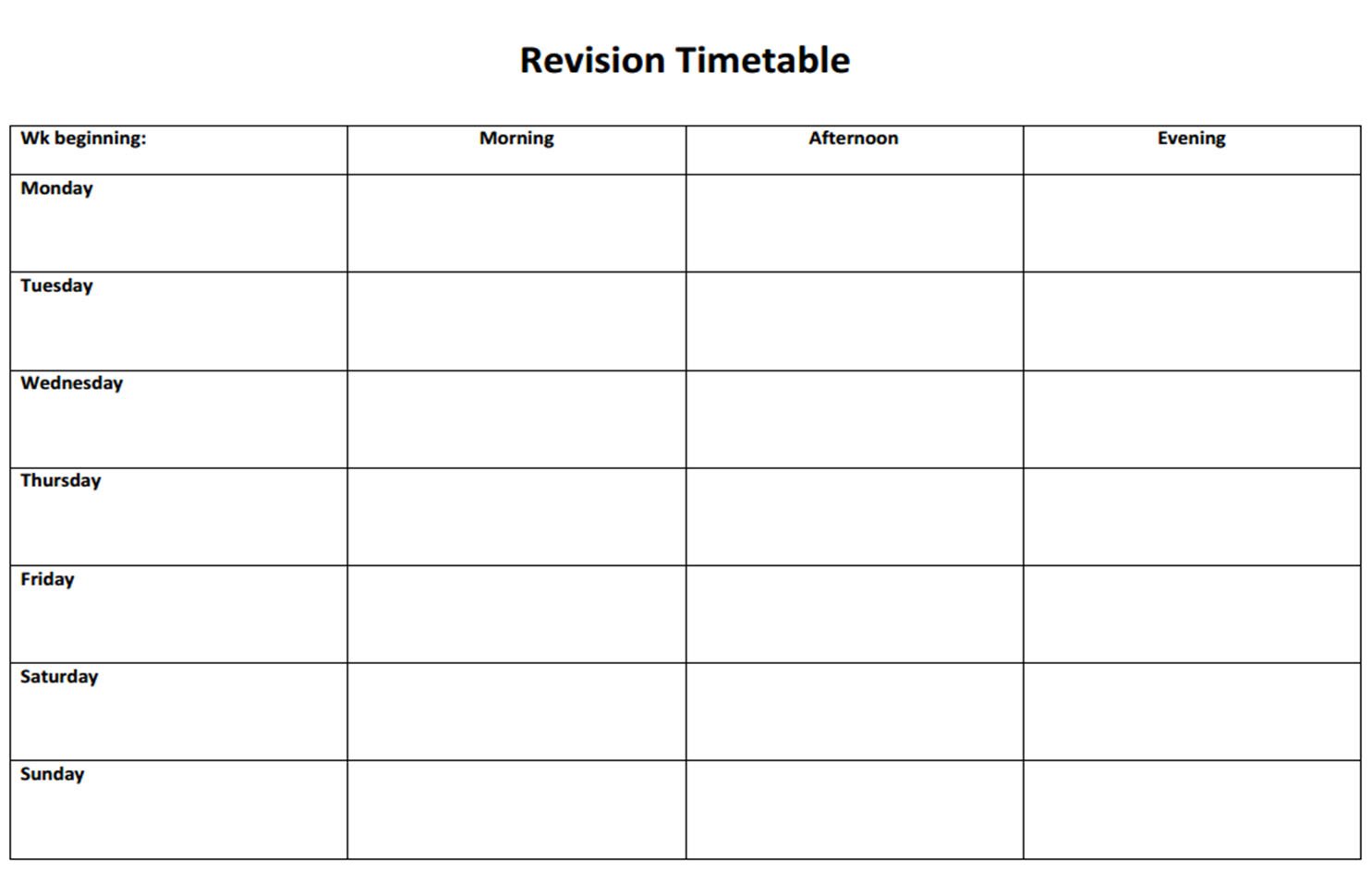 timetable