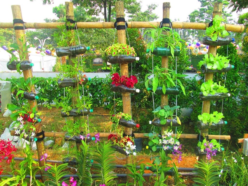 Recycling Plastic Bottles for Garden Use
