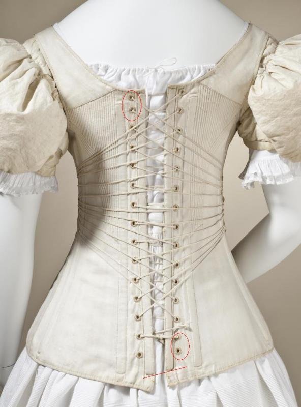 Lace-up corset or fastener
