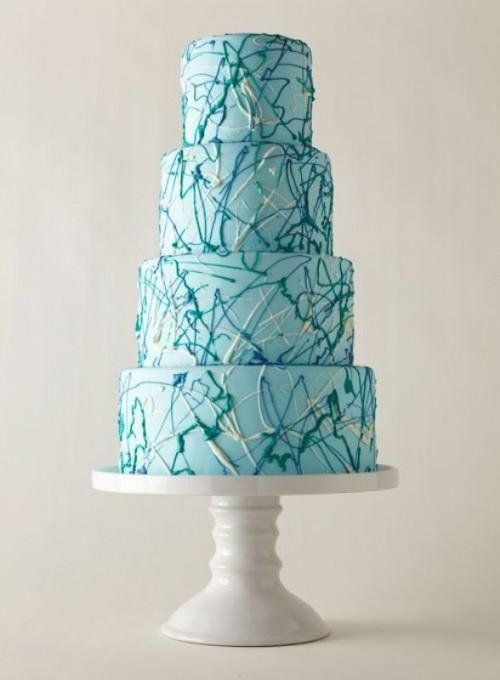 Creative And Lovely Hand Painted Wedding Cakes