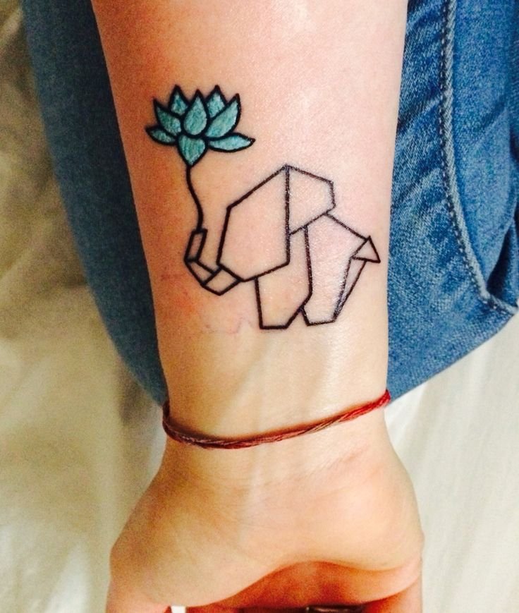 Geometric Origami Tattoo