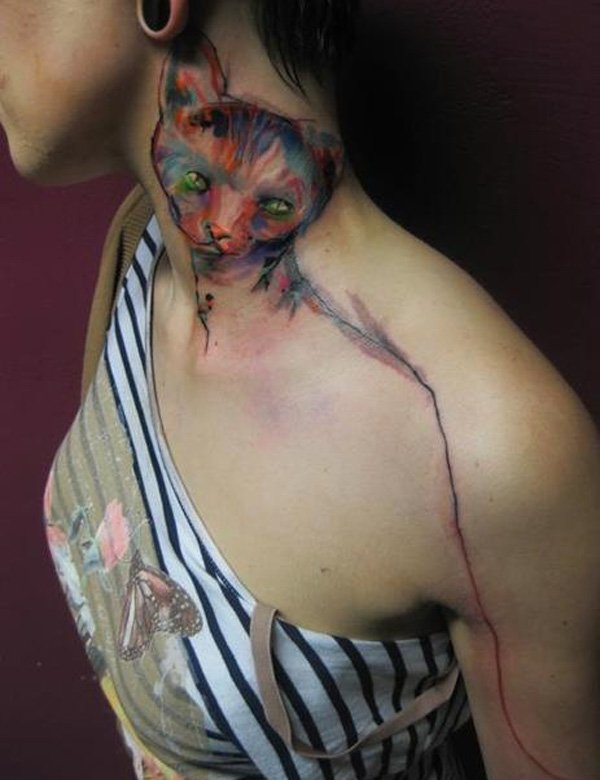 watercolor-neck-tattoos