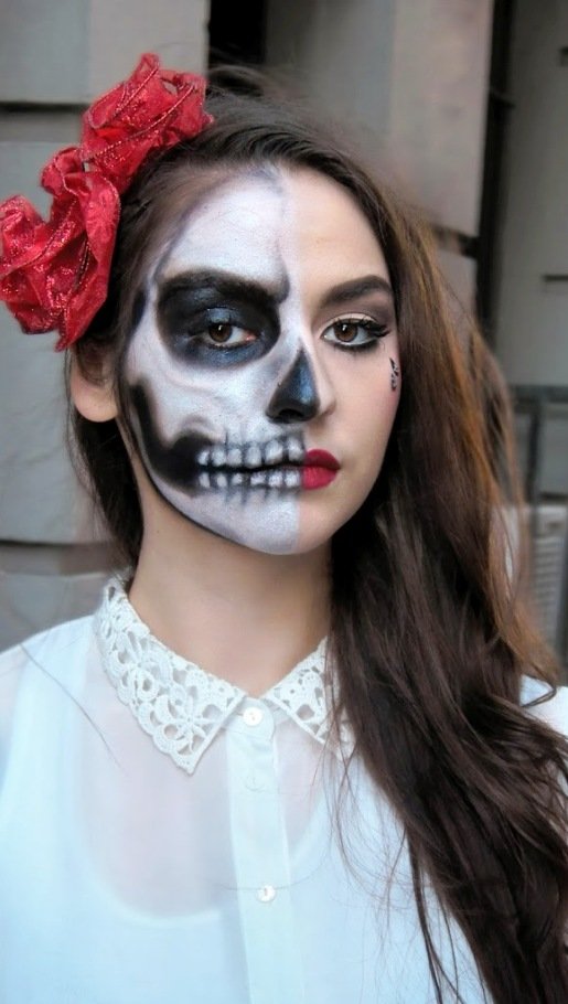 12 half face halloween makeup fun