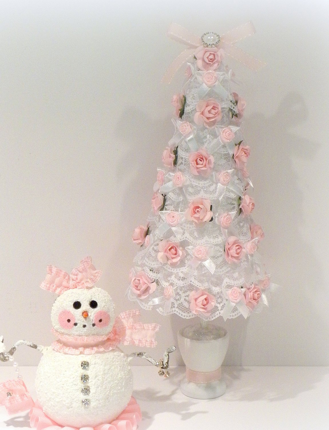 Shabby Chic Lace Christmas Tree