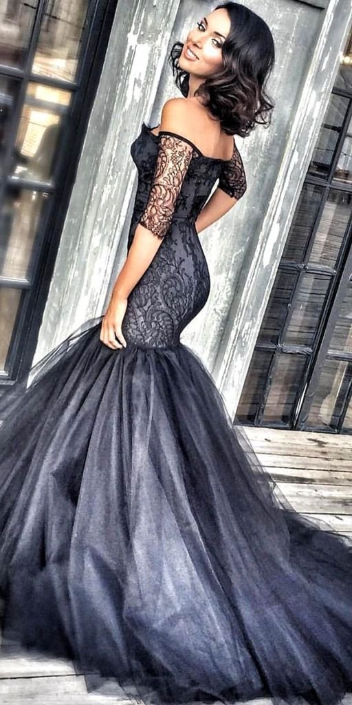 Beautiful Black Wedding Dress Ideas Inspiredluv (19)